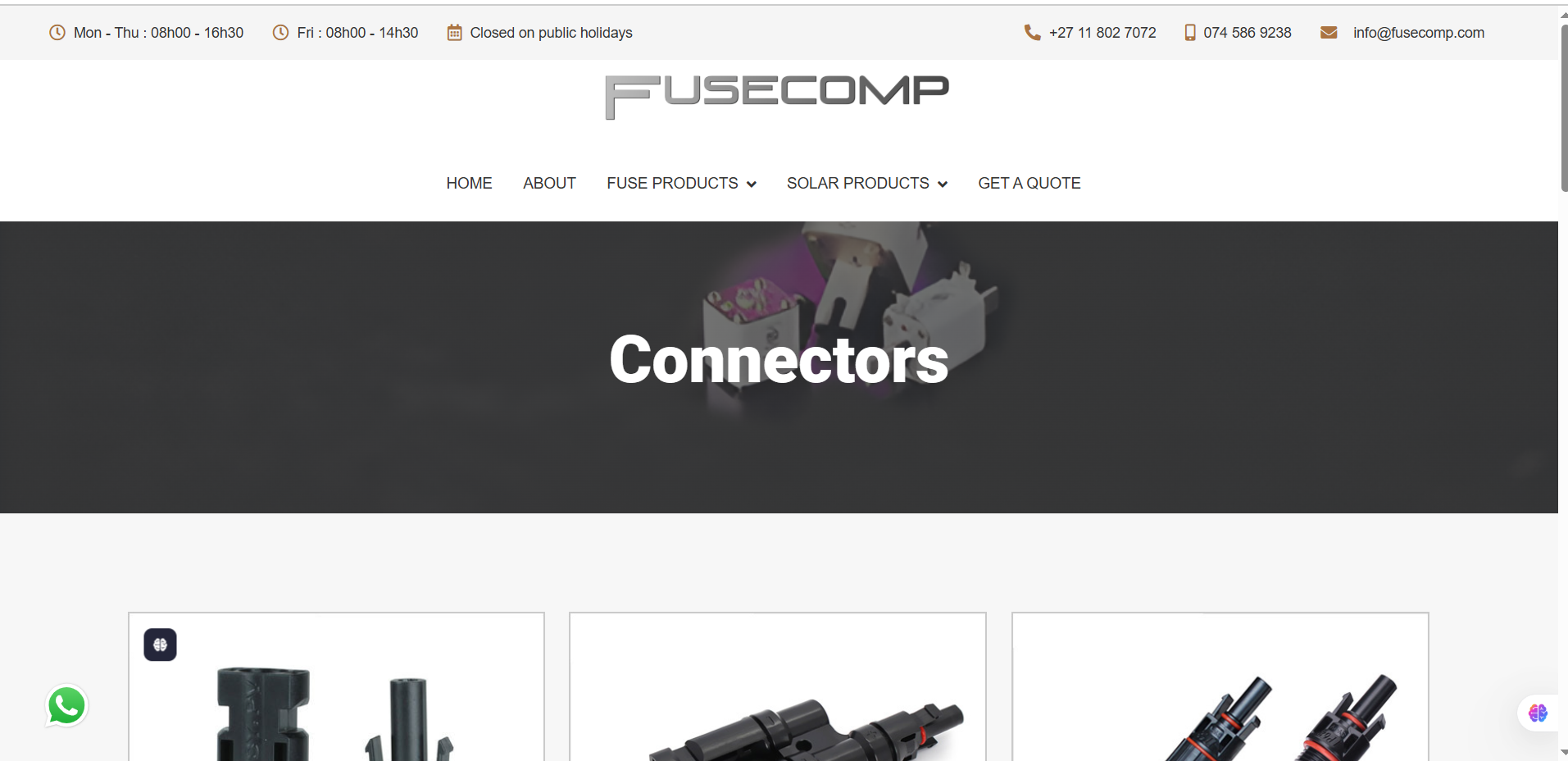Fusecomp website preview