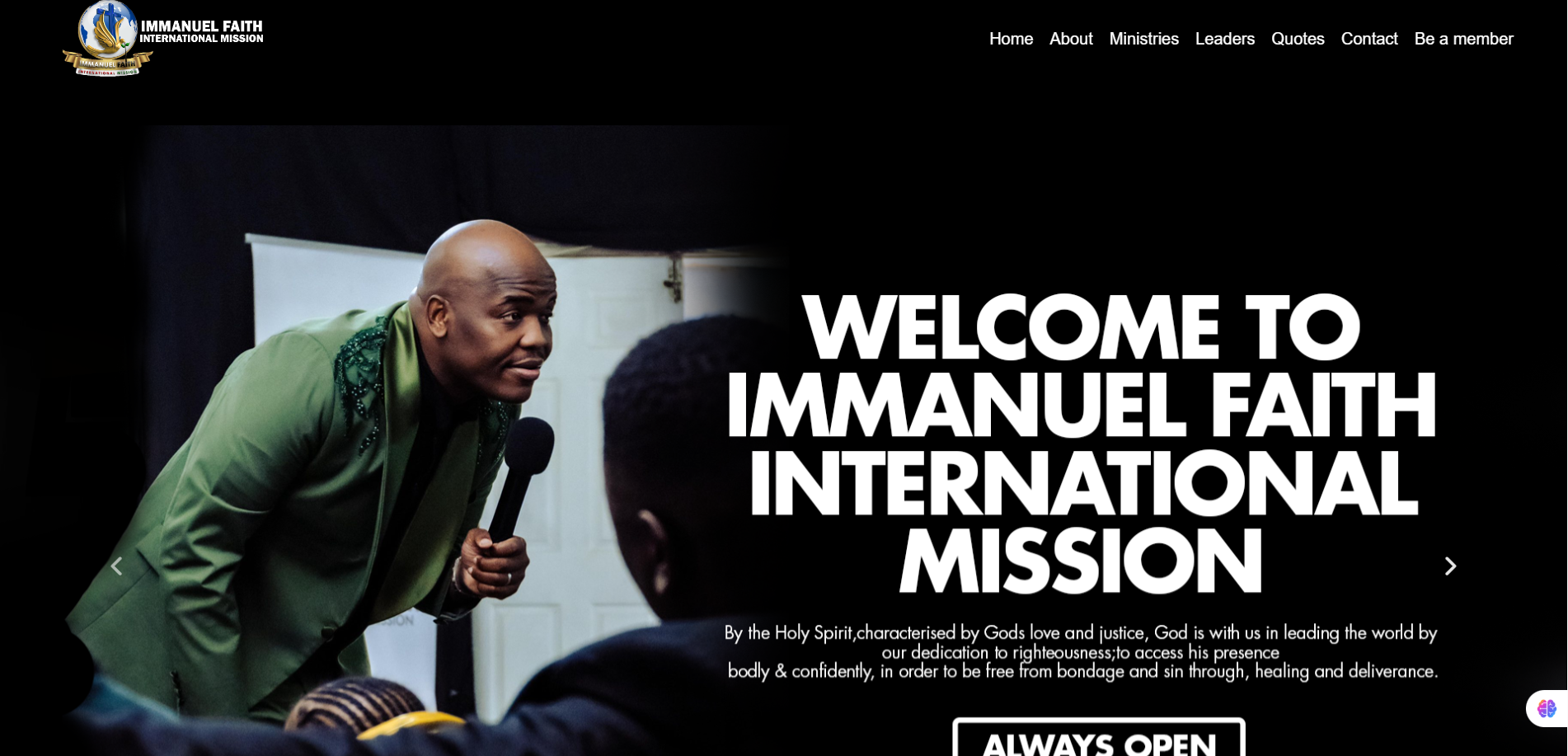 Immanuel Faith International Mission website preview